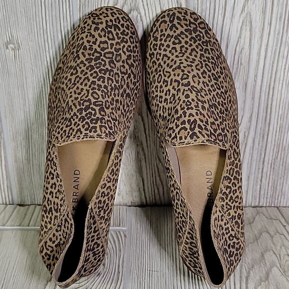 Lucky Brand Cahill Animal Print Leather Slip On Loafer Flats Womens Size 5 NEW - Picture 6 of 11